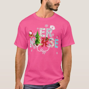 Camiseta Enfermeira ER Stethoscope Árvores de Natal Deco