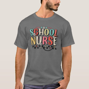 Camiseta Enfermeira Escola Boho Retro Enfermeira Groovy Sem