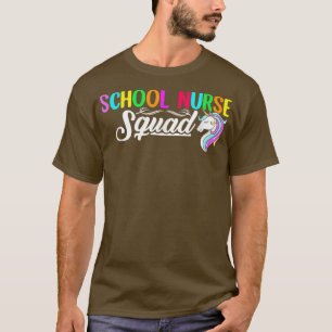 Camiseta Enfermeira Escola Esquadrão Unicórnio Enfermando o