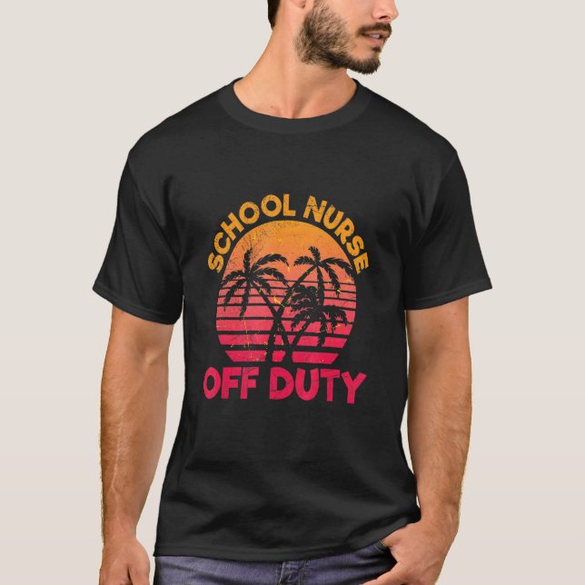 Camiseta Enfermeira escolar de serviço (Frente)