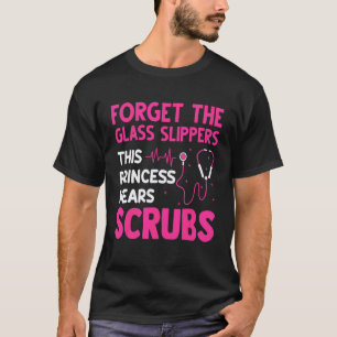 Camiseta Enfermeira Esquece Sapatos de Vidro Mulheres Menin