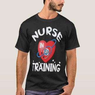 Camiseta Enfermeira Estetoscópio Em Treinamento Enfermeira