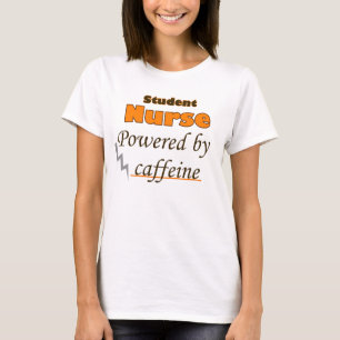Camiseta Enfermeira estudantil movida pela cafeína