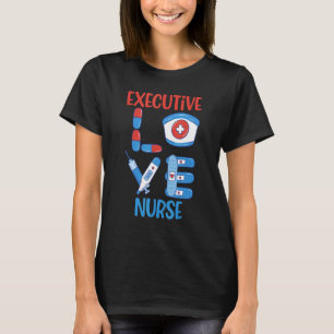 Camiseta Enfermeira Executiva Ama o Design de Enfermagem