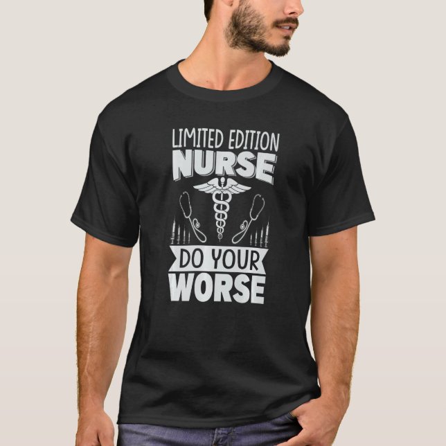 Camiseta Enfermeira Faça o pior hospital 1 (Frente)