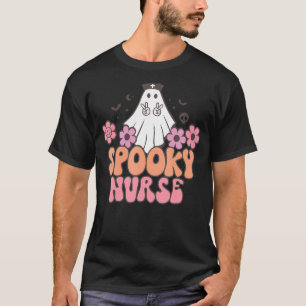 Camiseta Enfermeira Fantasma Bonita Figurino de Halloween R