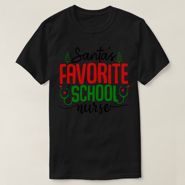 Camiseta enfermeira favorita 3 santas (Frente do Design)