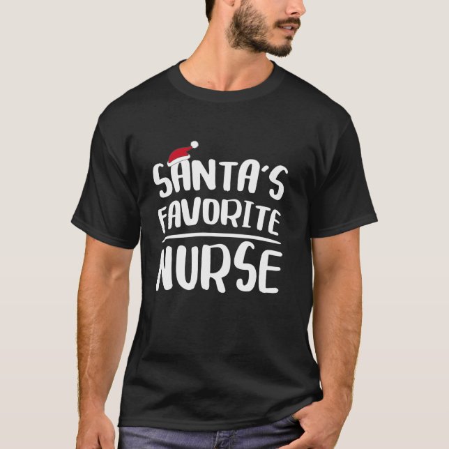 Camiseta Enfermeira favorita de papais noeis Enfermeira Shi (Frente)