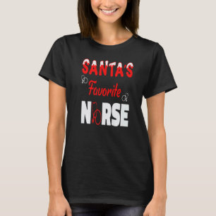 Camiseta Enfermeira Favorita do Papai Noel Roupa de Natal