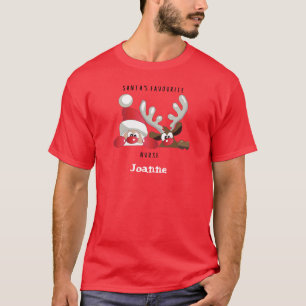 Camiseta Enfermeira Favorita dos papais noeis. Nome editáve