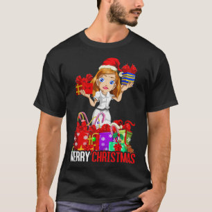 Camiseta Enfermeira Feliz de Natal Festivo Xmas