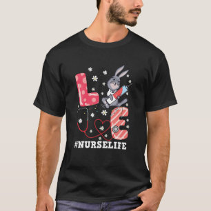 Camiseta Enfermeira felz pascoa, Enfermeira Ovos Coelhinhos