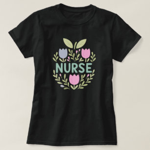 Camiseta Enfermeira Floral Design
