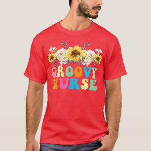 Camiseta Enfermeira FLower Enfermeiro Dia de Aniversário Pr