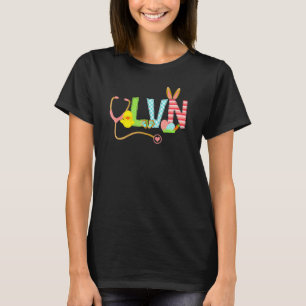 Camiseta Enfermeira Fofa de Páscoa Rn Lvn Orelhas de Coelho