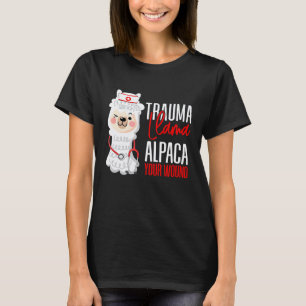 Camiseta Enfermeira Fofa Paramédica SAMU Alpaca Seu Trauma