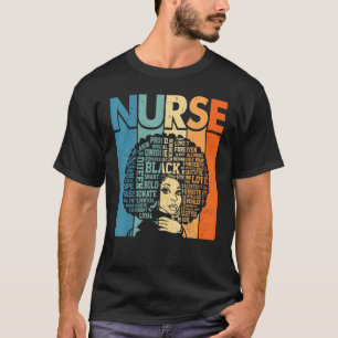 Camiseta Enfermeira Forte Preta Afro Amor Melanina American