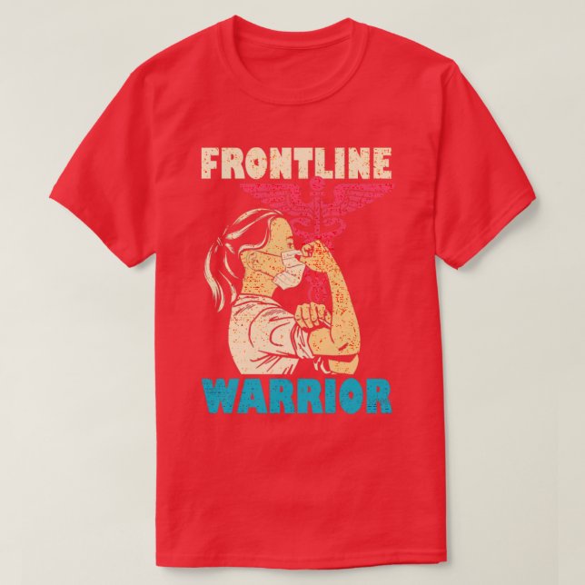 Camiseta Enfermeira Frontline Warrior (Frente do Design)