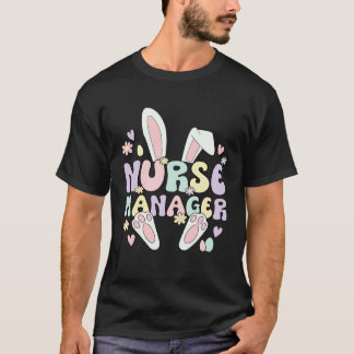 Camiseta Enfermeira Gerente Coelho de Páscoa Gerente de Enf