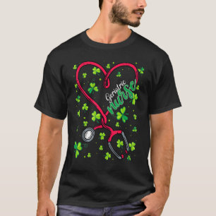Camiseta Enfermeira Geriátrica Dia de São Patrício Amor Ste