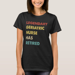 Camiseta Enfermeira Geriátrica Retroativa Aposentou-Se