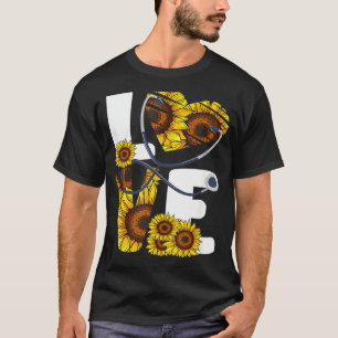 Camiseta Enfermeira Girassol Amor Enfermeira Enfermagem Est