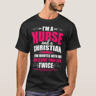 Camiseta Enfermeira Graduada Cristã Enfermagem Legal Enferm