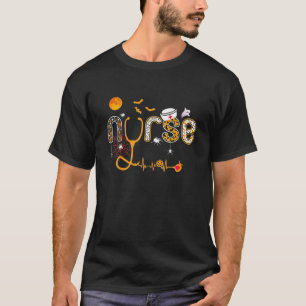 Camiseta Enfermeira Halloween Costume Stethoscope Pulsaçã