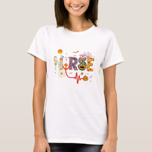 Camiseta Enfermeira Halloween Costume Stethoscope Pulsação