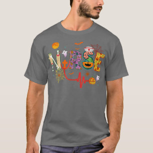 Camiseta Enfermeira Halloween Costume Stethoscope Pulsação