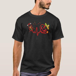 Camiseta Enfermeira Heartbeat Maracas Sombrero Stethoscope