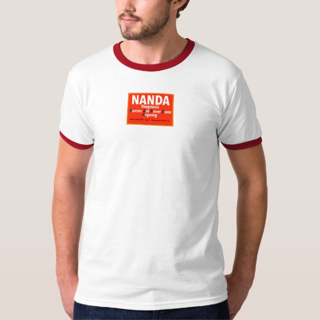 Camiseta Enfermeira Humor: NANDA Impressão Novelty (Frente)