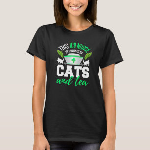 Camiseta Enfermeira Icu Enfermeira Chá Gato Enfermeira Crít