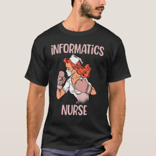 Camiseta Enfermeira Informática Combatendo Luvas