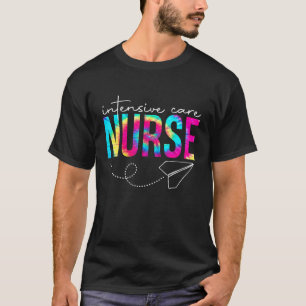 Camiseta Enfermeira Intensiva Enfermeira Vida Tie Dye Icu E