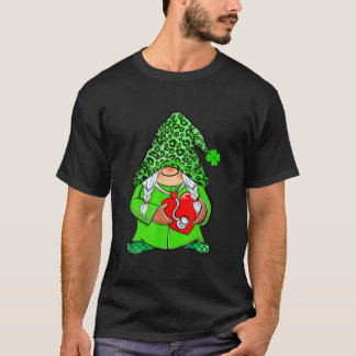 Camiseta Enfermeira Irlandesa Gnomos Coração Stetoscópio St