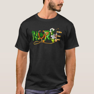 Camiseta Enfermeira irlandesa Stethoscope Scrub Nurs Dia de