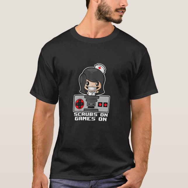 Camiseta Enfermeira Jogadora Escrupula Nos Jogos No Kawaii  (Frente)