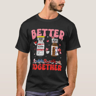 Camiseta Enfermeira Juntos é Melhor no Dia dos Namorados Ar