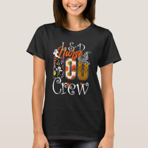 Camiseta Enfermeira L&d Boo Tripulação Halloween Enfermeira