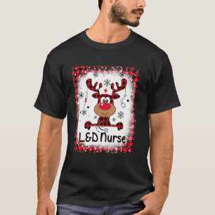 Camiseta Enfermeira L&d Branqueada Rebelde de Natal Trabalh