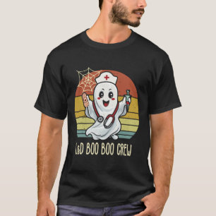 Camiseta Enfermeira Landd Boo Crew Trabalho Halloween E Ent