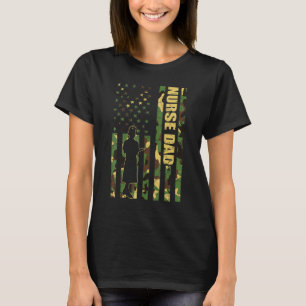 Camiseta Enfermeira Legal Americana de Camuflagem Enfermeir