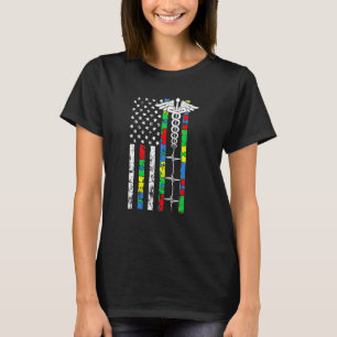 Camiseta Enfermeira Legal Registrada Rn Bandeira Americana