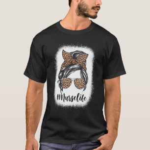 Camiseta Enfermeira Leopard Enfermeira Vida Engraçada Cabel