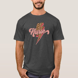 Camiseta Enfermeira-leopardo Camisa, Enfermeira-impressa-le