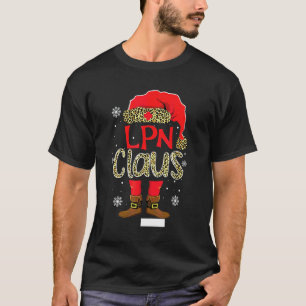 Camiseta Enfermeira Leopardo Papai Noel Natal Claus Lpn