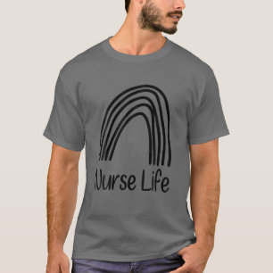 Camiseta Enfermeira Life Boho Bohemian Estudante Rainbow En