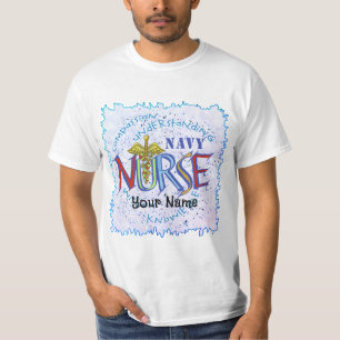 Camiseta Enfermeira marinho Motto enfermeira T-Shirt
