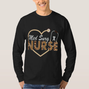 Camiseta Enfermeira Med Surg Dia de Enfermeira Mãe Pai Mulh